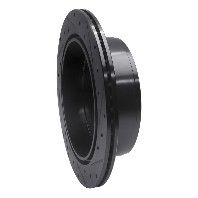 Ford F-150 Brake Rotor (1) - Rear Left - R1 Concepts - Drilled & Slotted - Black - `04-`11